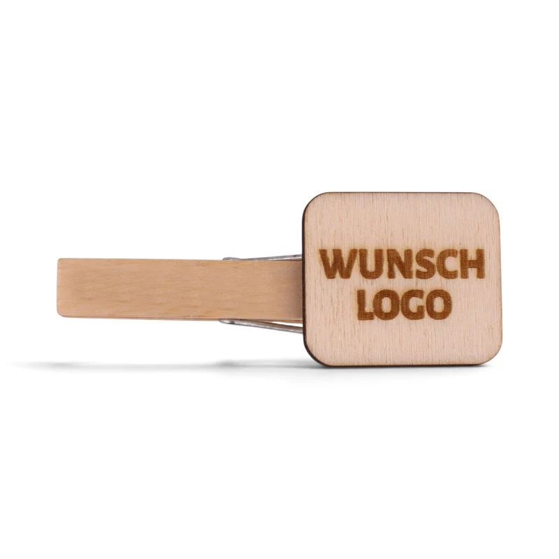 Glupperl/Wäscheklammer "Naturholz" mit Logo + Gravur