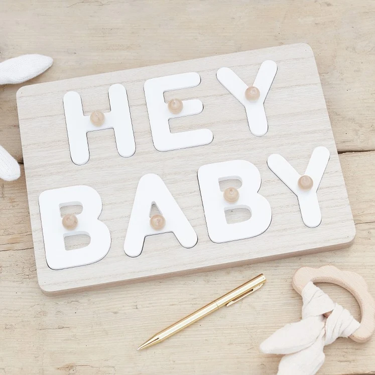 Gästebuch Babyparty Steckpuzzle