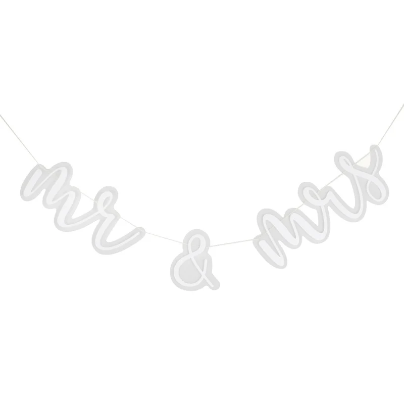 Acryl Girlande Mr & Mrs