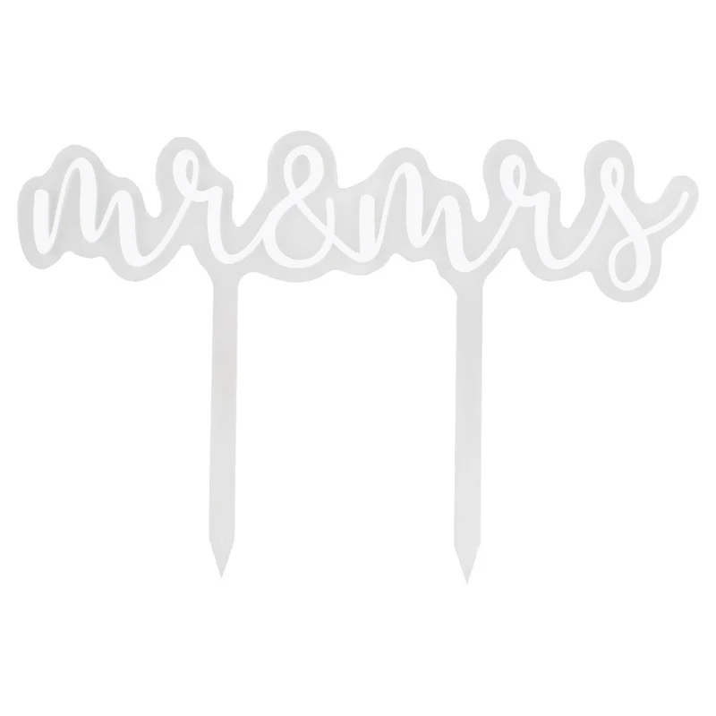 Acryl Tortenstecker Mr & Mrs