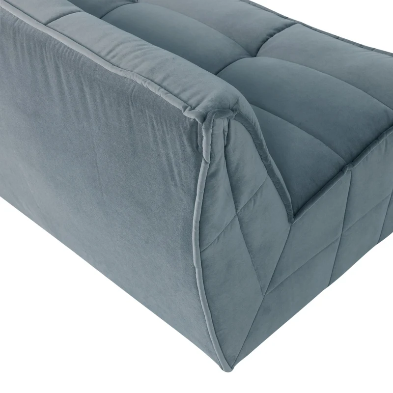 Sofa 3-Sitzer Cluster Samt Türkisblau - VT Wonen