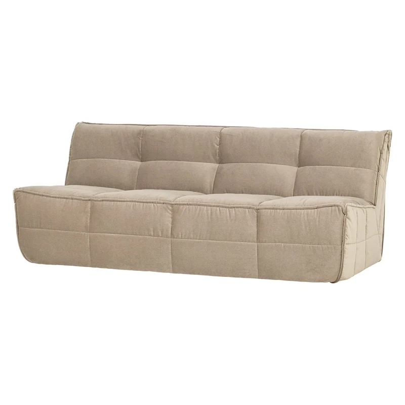 Sofa 3-Sitzer Cluster Samt beige - VT Wonen