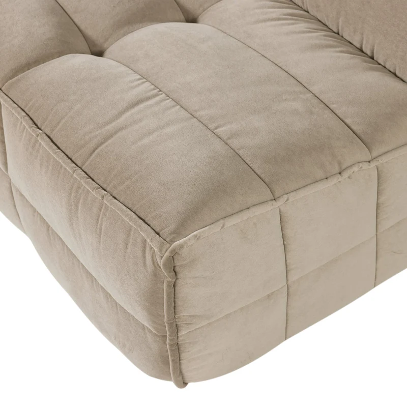 Sofa 3-Sitzer Cluster Samt beige - VT Wonen