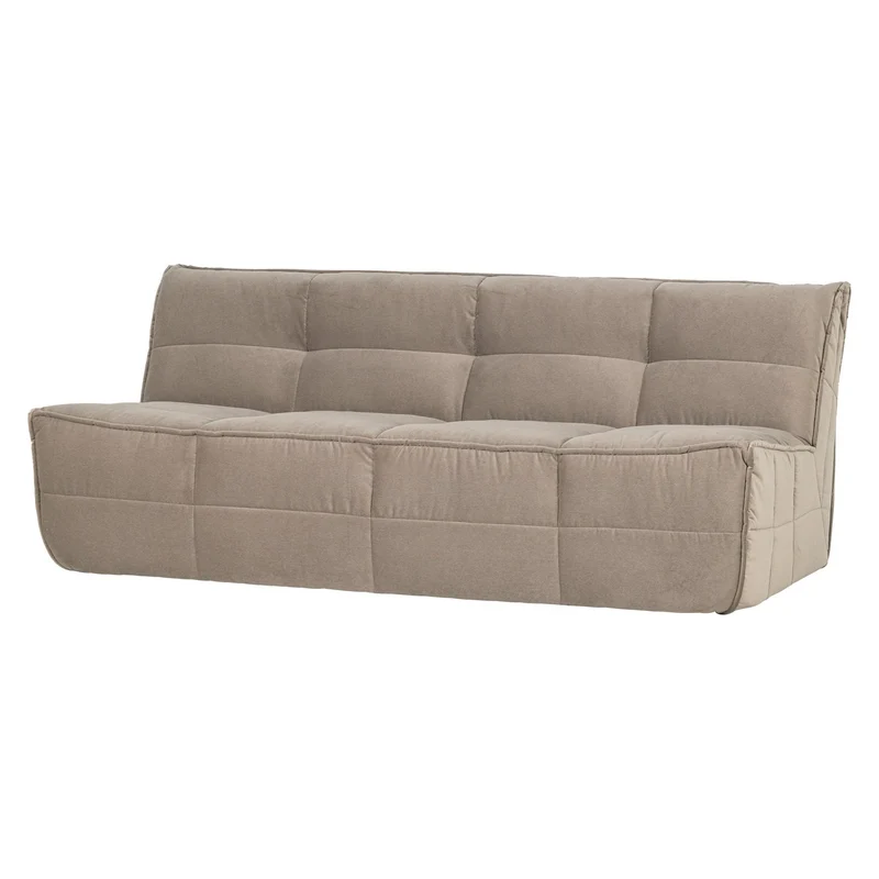Sofa 3-Sitzer Cluster Samt Taupe - VT Wonen