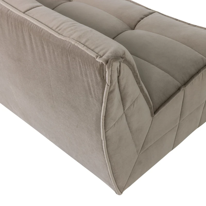 Sofa 3-Sitzer Cluster Samt Taupe - VT Wonen