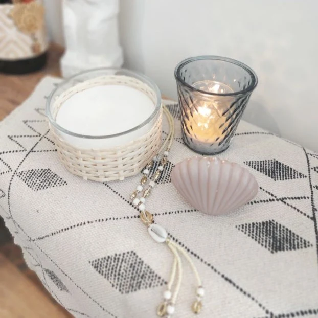 Muschelkerze beige 4,90 € SHELL CANDLE | Kerze 9x7x5 cm | HOME SOCIETY
