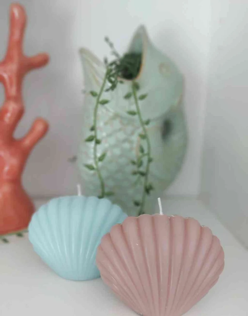 Muschelkerze beige 4,90 € SHELL CANDLE | Kerze 9x7x5 cm | HOME SOCIETY