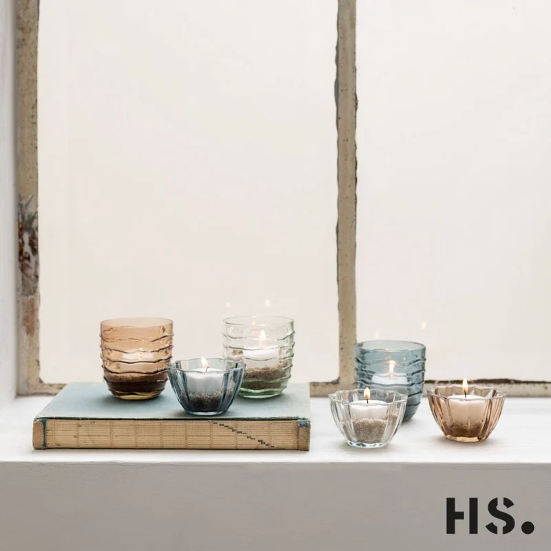 Windlicht klar Teelichthalter ORIA | Glas ca. 8x7,5 cm | HOME SOCIETY