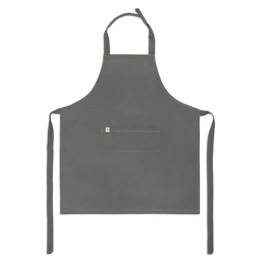Schürze anthrazit Küchenschürze COOK WITH A SMILE 75x90 cm Gartenschürze | dunkelgrau