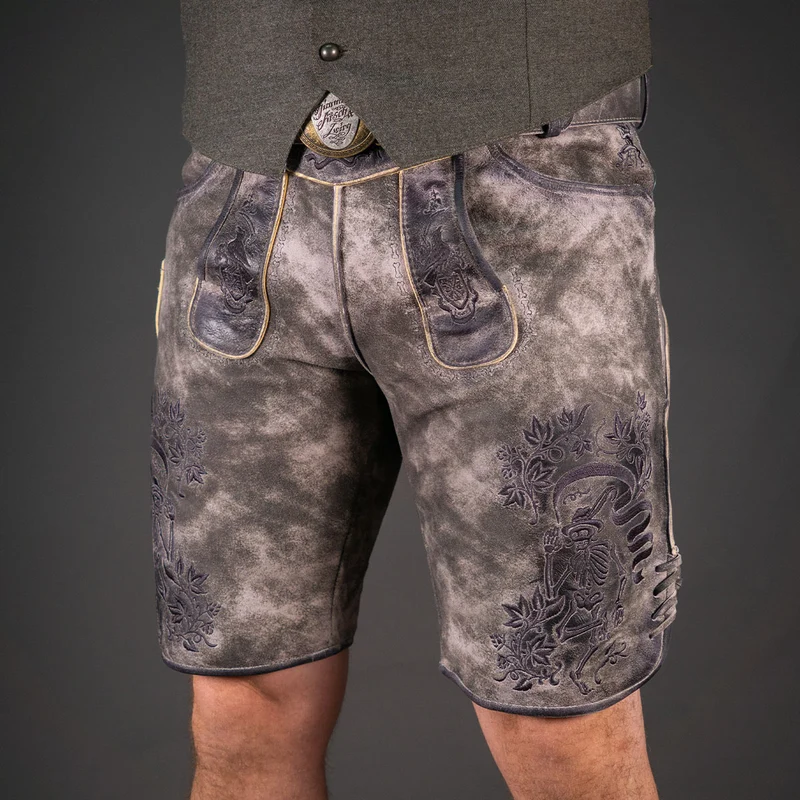 Himmel Arsch und Zwirn Lederhose Boandlkramer Nappato Stein Schwarz