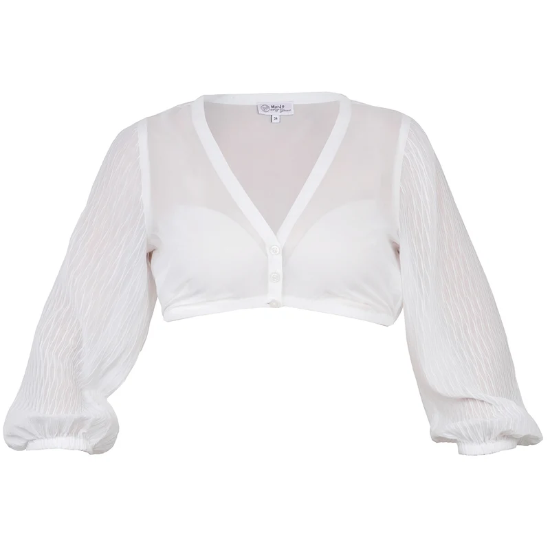 MarJo Dirndlbluse Nandlstadt Weiß 3/4 Arm