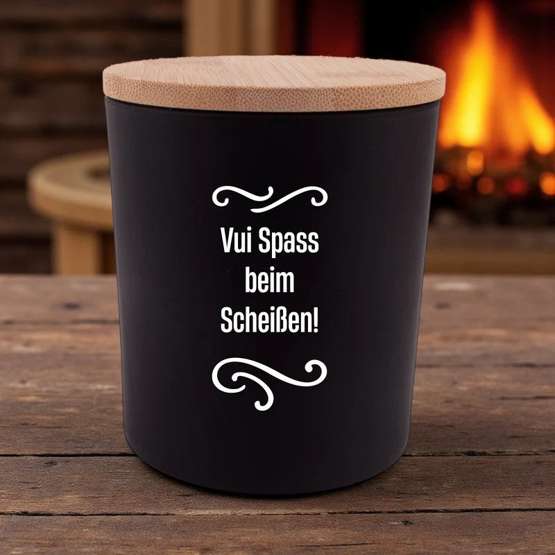 Duftkerze "Vui Spaß beim Scheißen!"