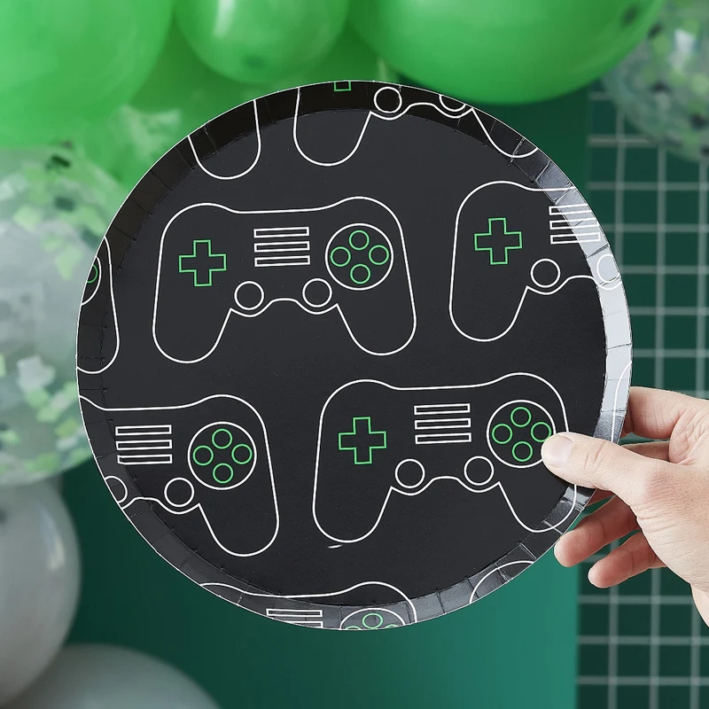 Pappteller Gaming Party (8 Stück)