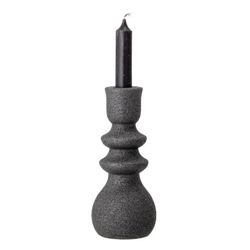 Bloomingville Kerzenhalter EMIE black 19 cm Steingut