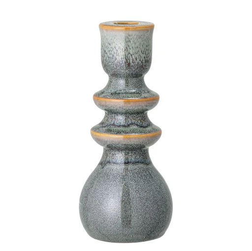 Bloomingville Kerzenständer EMIE grün 19 cm | Steingut | Kerzenhalter