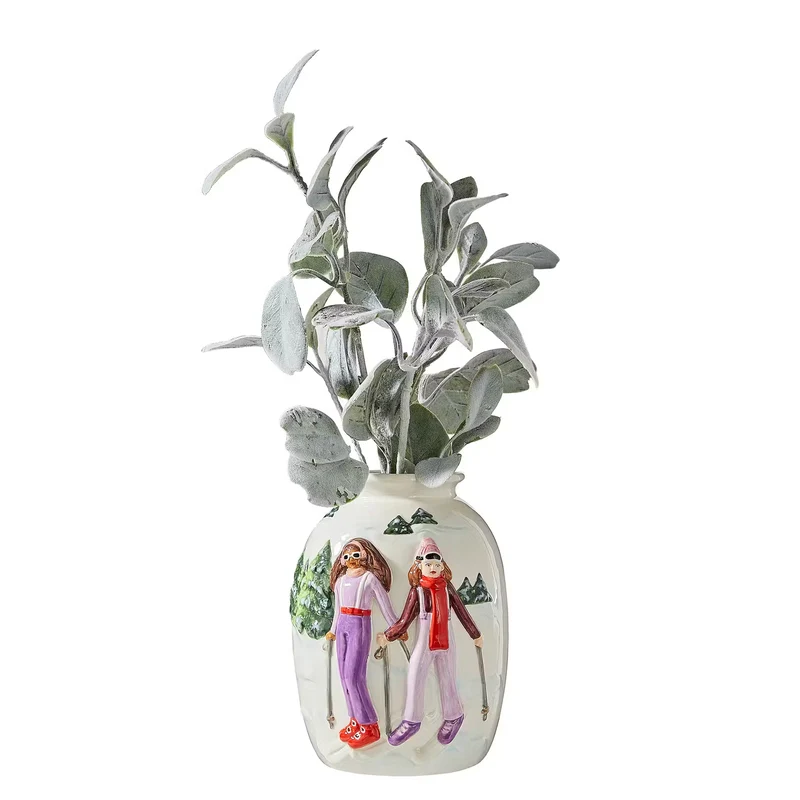 MOUNTAIN LODGE Vase Ski