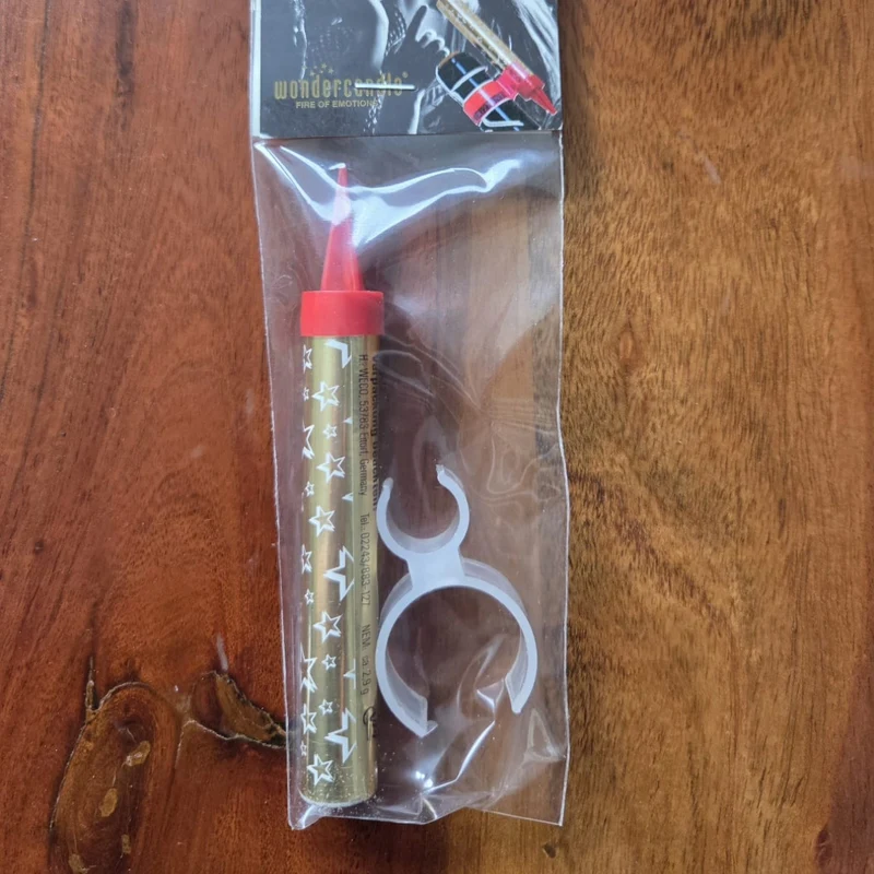 Fontäne TRAUMSTERN gold mit Flaschenclip | Wondercandle | KEIN VERSAND nur Abholung!