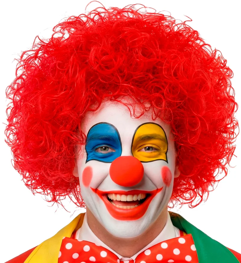 Perücke Clown für Erwachsene | Rot