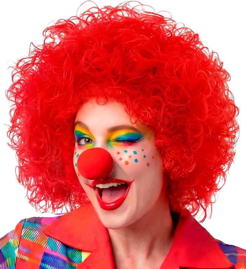 Perücke Clown für Erwachsene | Rot