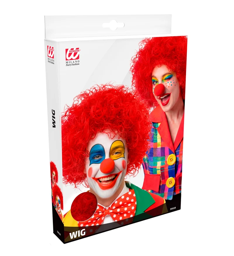 Perücke Clown für Erwachsene | Rot