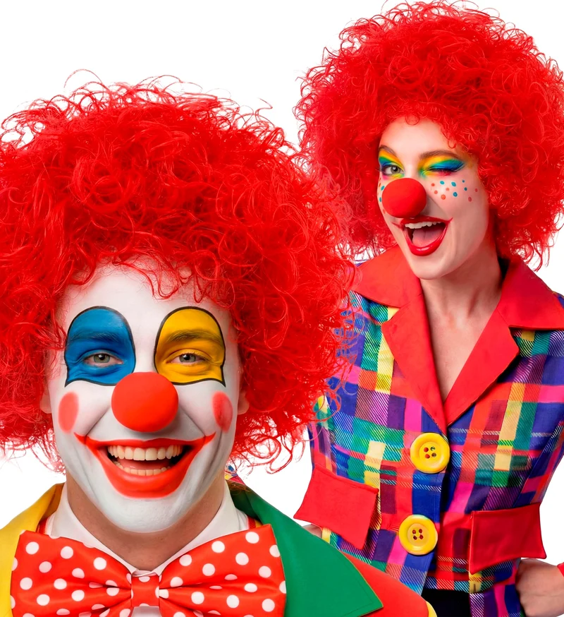 Perücke Clown für Erwachsene | Rot