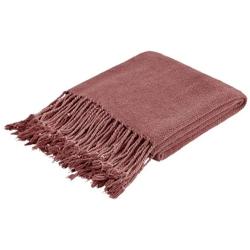 Decke Plaid SAMSARA spice 130x180 cm | handgesponnene Baumwolle | Liv Interior