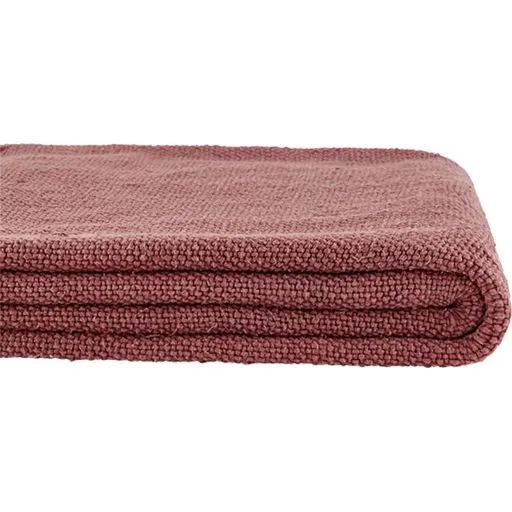 Decke Plaid SAMSARA spice 130x180 cm | handgesponnene Baumwolle | Liv Interior