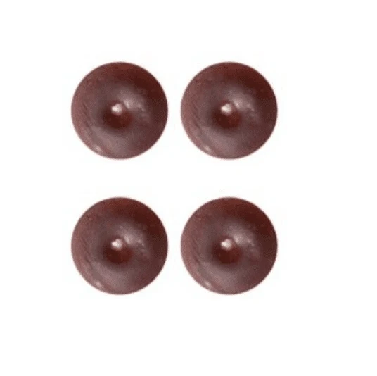Teelichte MAXI braun 5,5x2,5 cm | 4 Stück Packung Teelichtkerzen | 10H Kerzen | Affari