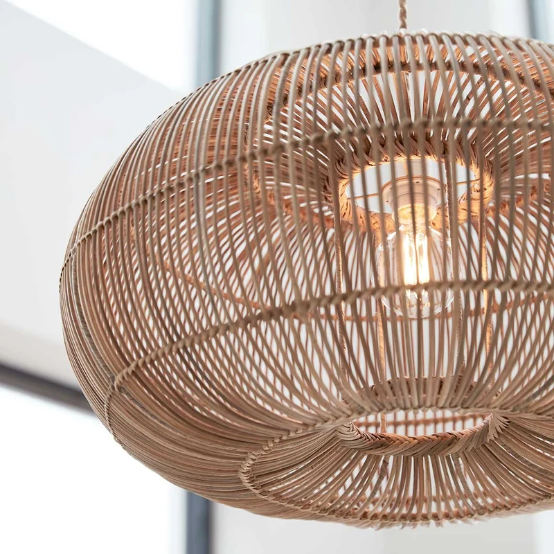 Terrassenlampe aus Rattan Zuri