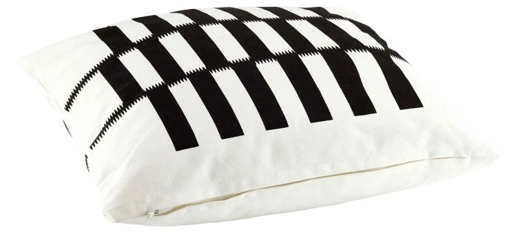 Kissenhülle LINO black & white Look 45x45 cm | BIO-Baumwoll-Flanell | Liv Interior