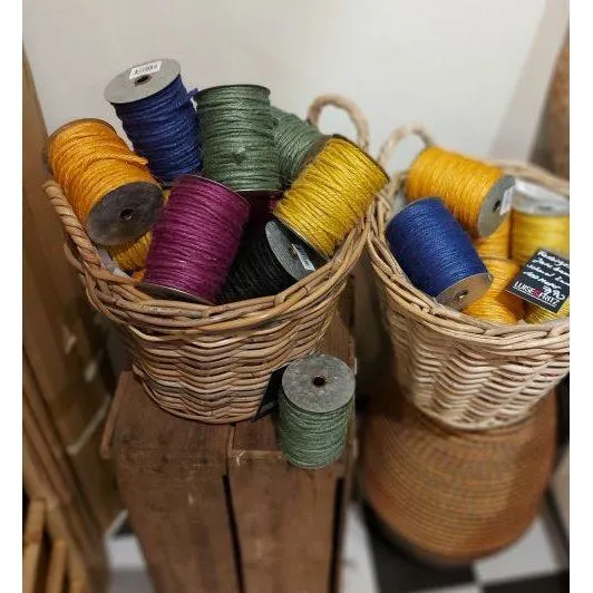 Jute Schnur gelb BIND 100 Meter Stärke 2 mm | Dekoband auf Spule | Affari of Sweden