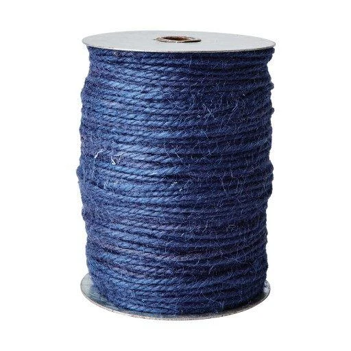 Jute Schnur blau BIND 100 Meter | Stärke 2 mm | Dekoband auf Spule | Affari of Sweden