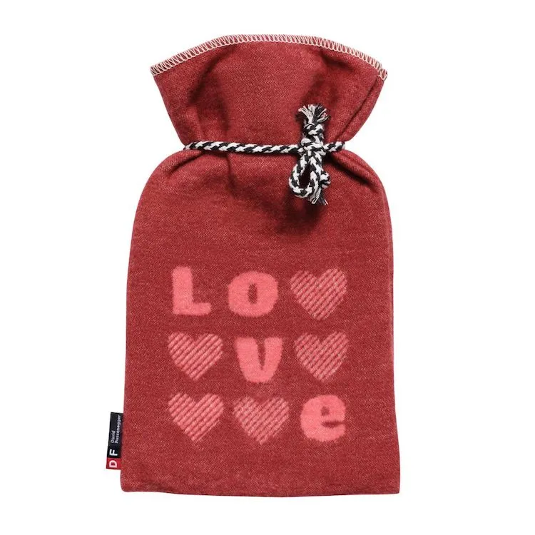 SILVRETTA Wärmflasche Love rot