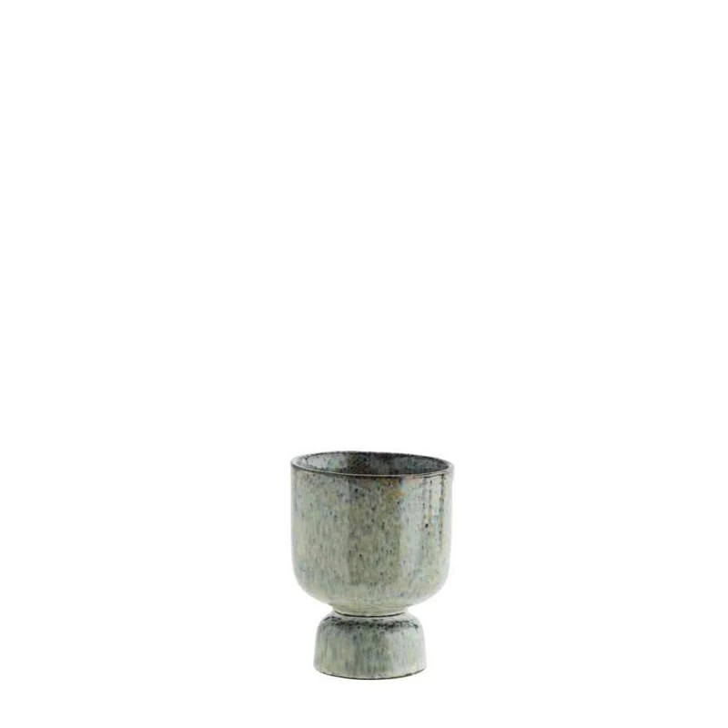 Übertopf LIQUID Vase 10,5x13,5 blau rost | handmade | Stoneware Madam Stoltz