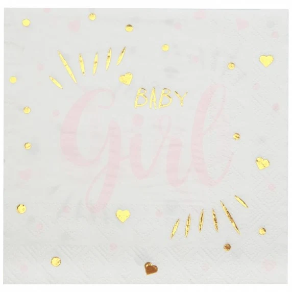 Baby Shower Servietten Girl (20 Stück)
