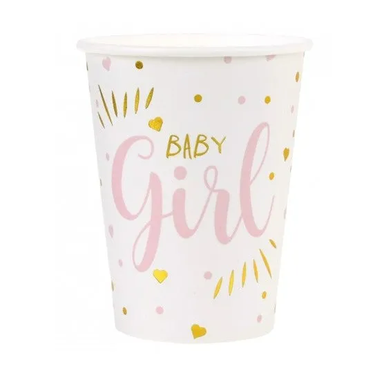 Baby Shower Pappbecher Girl (10 Stück)
