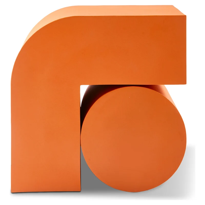 skulpturaler Beistelltisch KOMBO orange