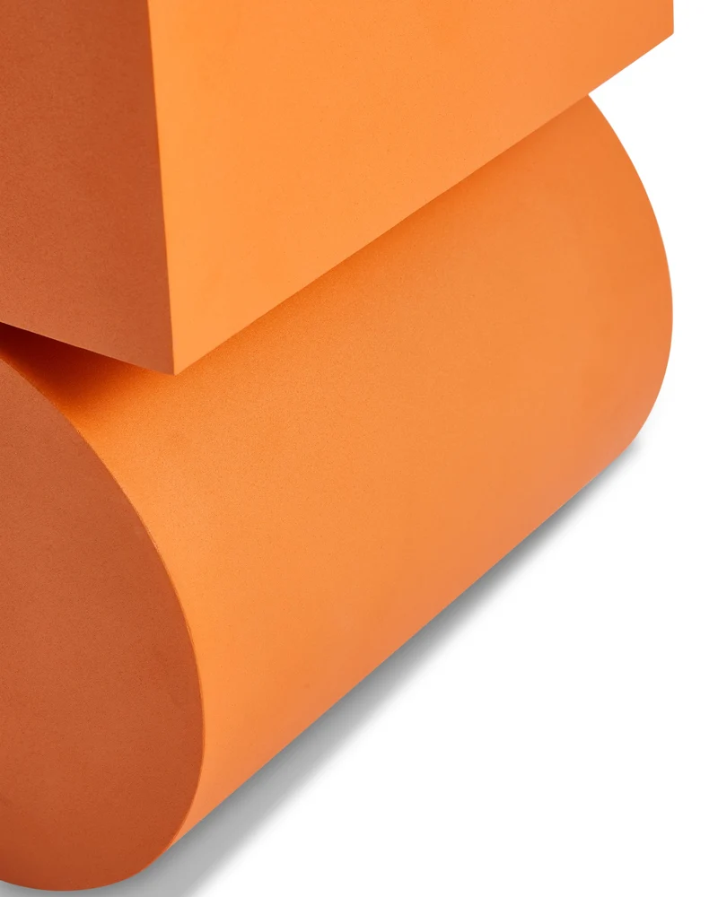 skulpturaler Beistelltisch KOMBO orange