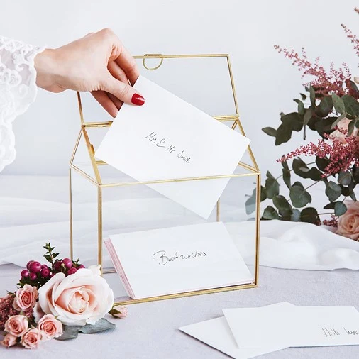 Glas Briefbox Hochzeit