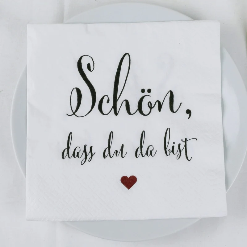Servietten Schön, dass du da bist (20 Stück)