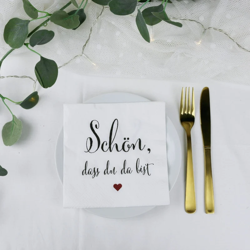 Servietten Schön, dass du da bist (20 Stück)