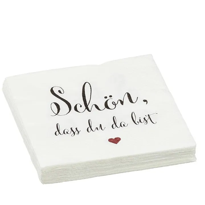 Servietten Schön, dass du da bist (20 Stück)