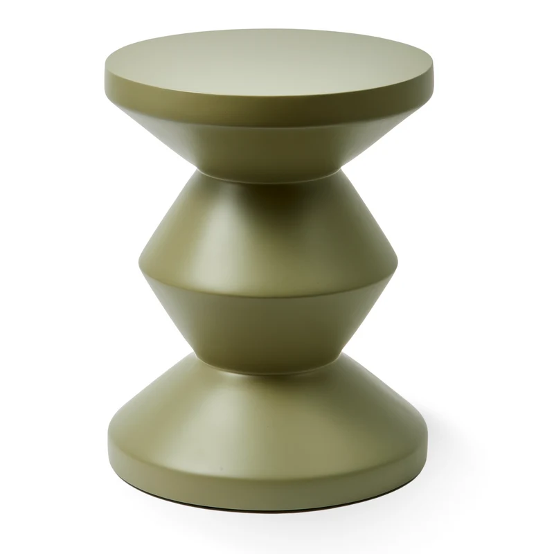 Outdoor Hocker ZIG ZAG olivgrün