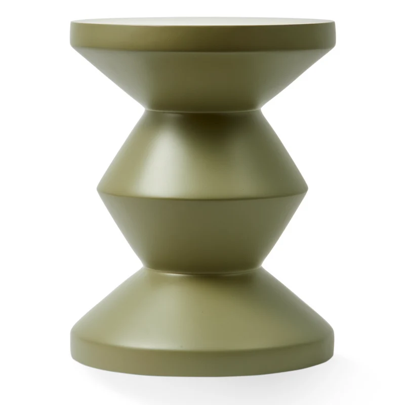 Outdoor Hocker ZIG ZAG olivgrün