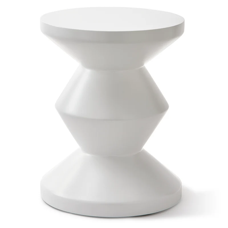 Outdoor Hocker ZIG ZAG weiß
