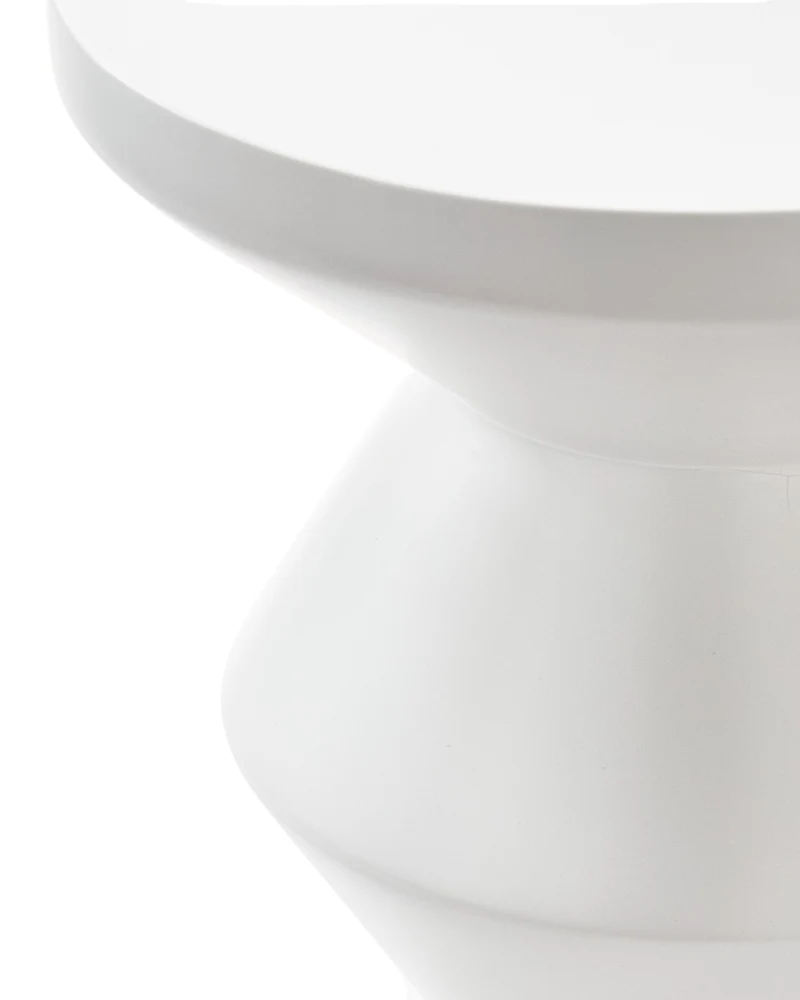 Outdoor Hocker ZIG ZAG weiß