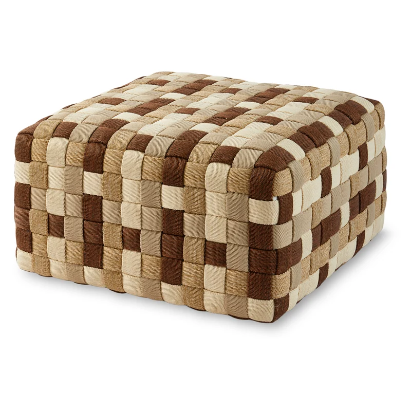 Outdoor Sitzpouf BRAIDED L beige
