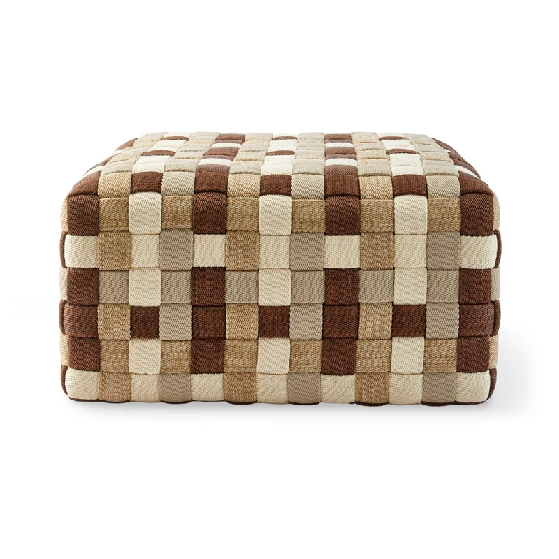 Outdoor Sitzpouf BRAIDED L beige