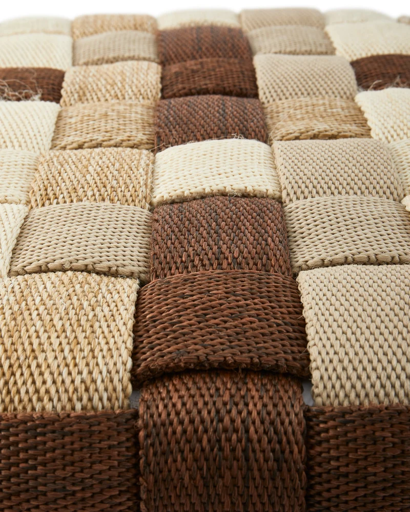 Outdoor Sitzpouf BRAIDED L beige