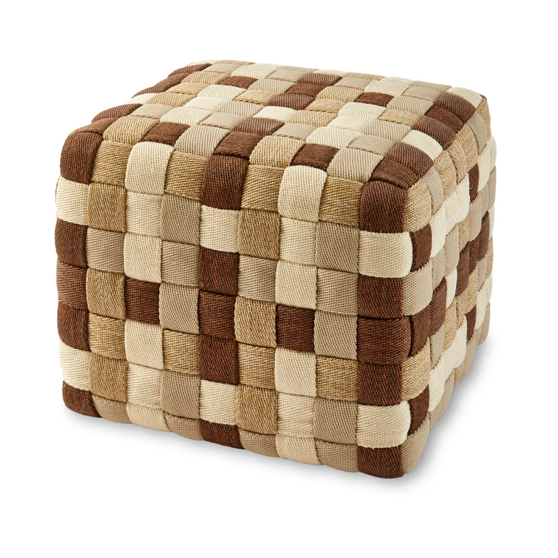 Outdoor Sitzpouf BRAIDED M beige